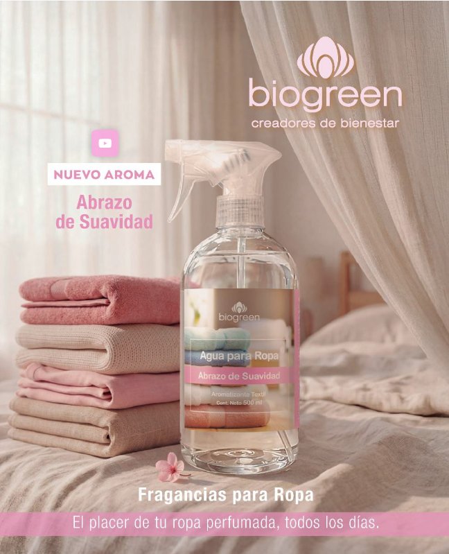 Catálogo Biogreen — Agua para Ropa Abrazo de Suavidad